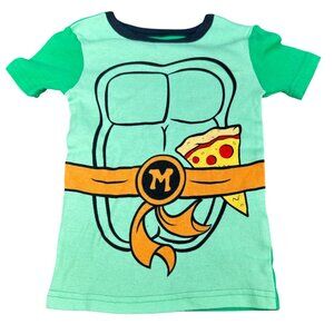 Teenage Mutant Ninja Turtles Boys Sz 5T Tee Shirt Graphic Green Cosplay Costume